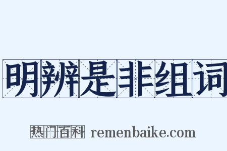 明辨是非组词是什么意思的图片